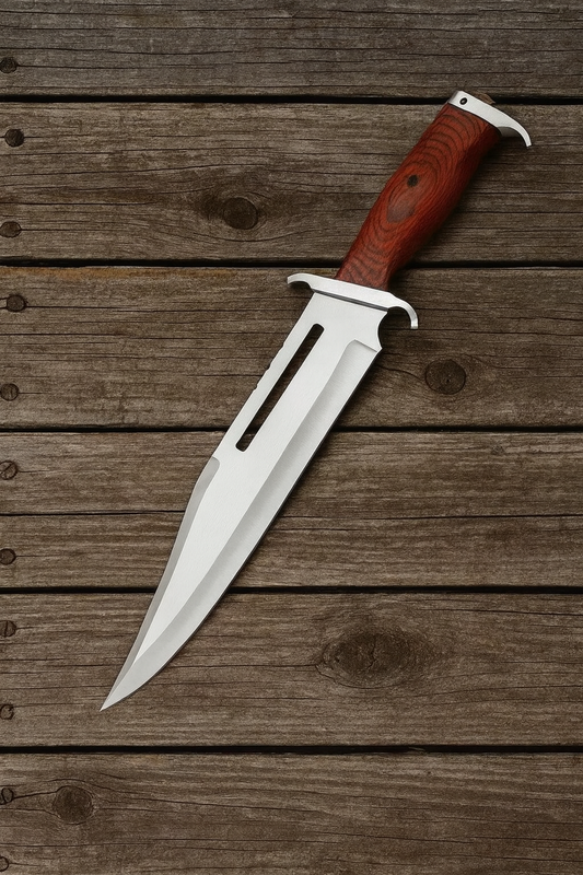 Thunderhawk Bowie-Handmade Stainless Steel Hunting Bowie Knife With Pakka Wood Handle