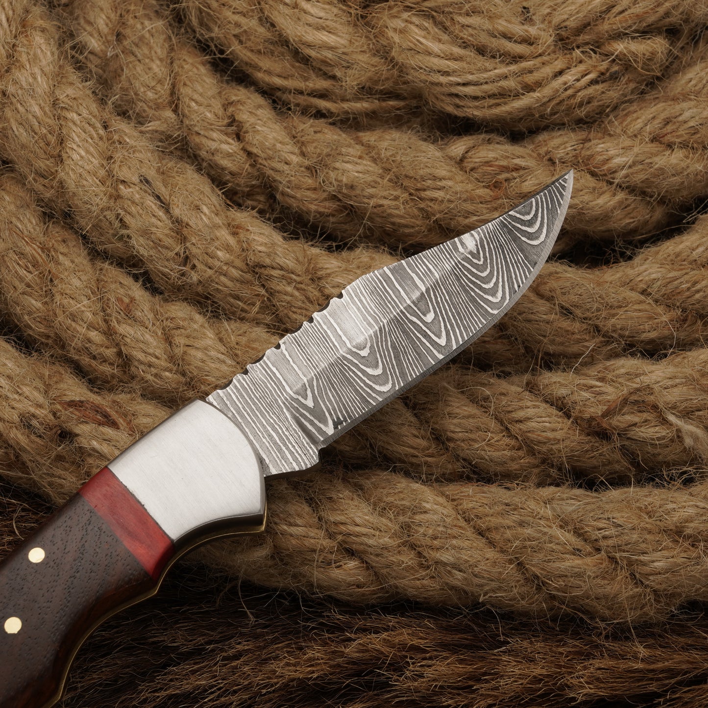 7" Handmade Damascus Steel Hunting Pocket Knife-Camping Folding Blade With Pakka Wood Handle