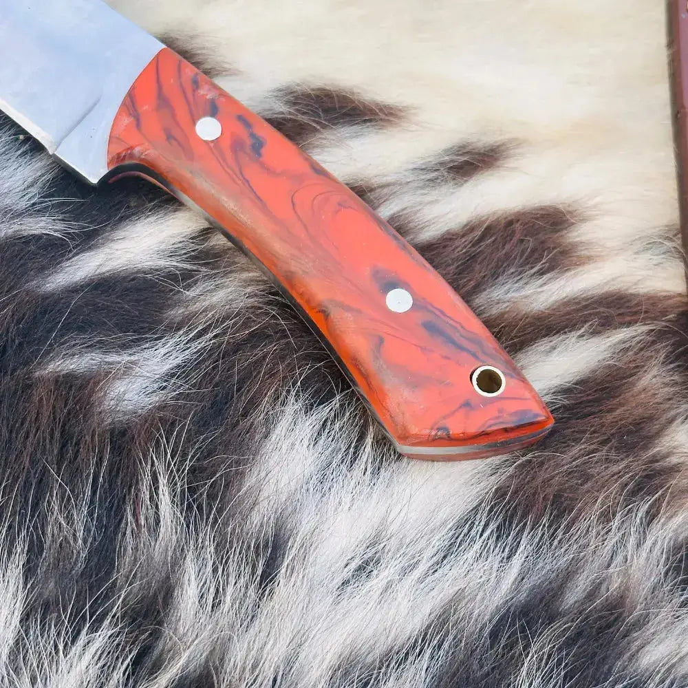 Custom Handmade Stainless Steel Full Tang Skinner Knife-Best chef knife-Resin Handle-Hunt Craft Knives