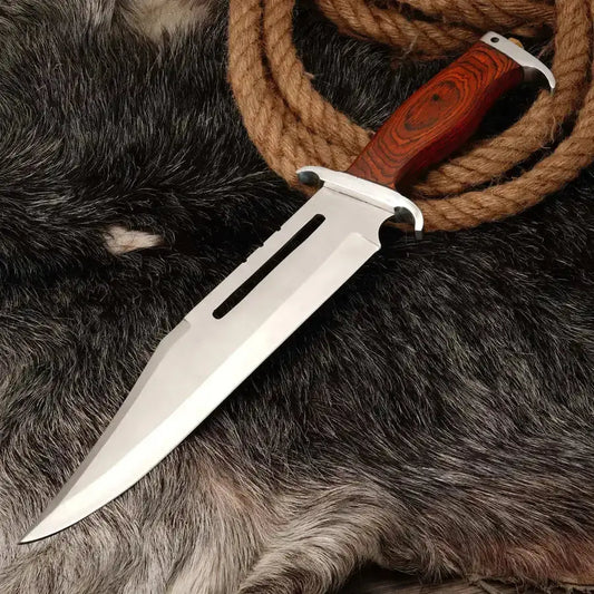 Thunderhawk Bowie-Handmade Stainless Steel Hunting Bowie Knife WIth Pakka Wood Handle